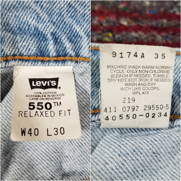 Levi's 550 Orange Tab Made In Mexico - Picture 4 of 8
